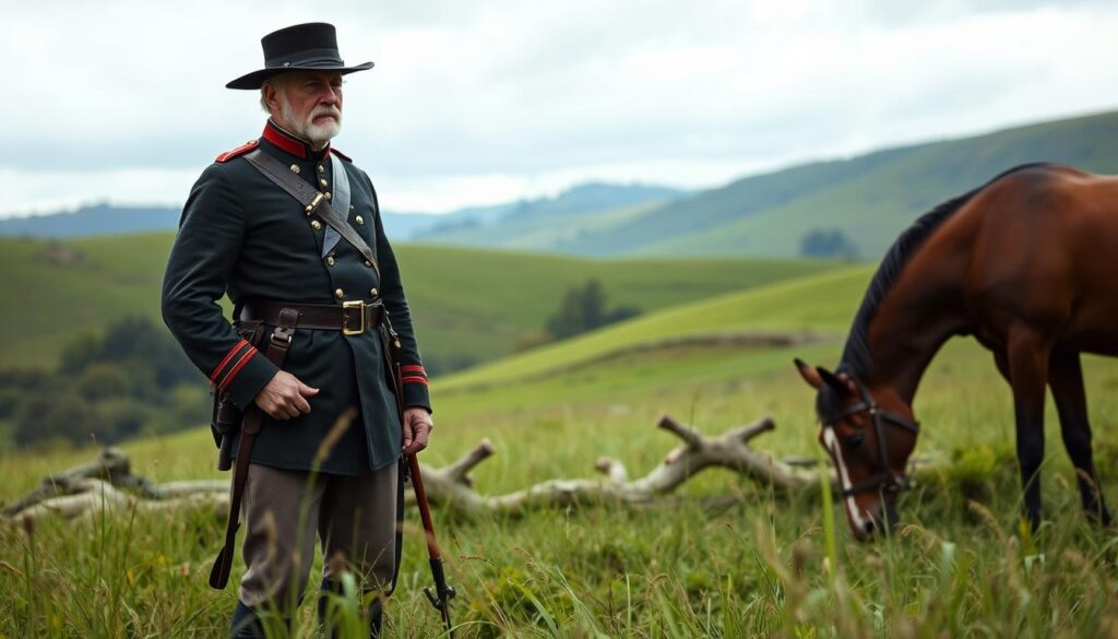 "Portrait of Confederate General Robert E. Lee in uniform.